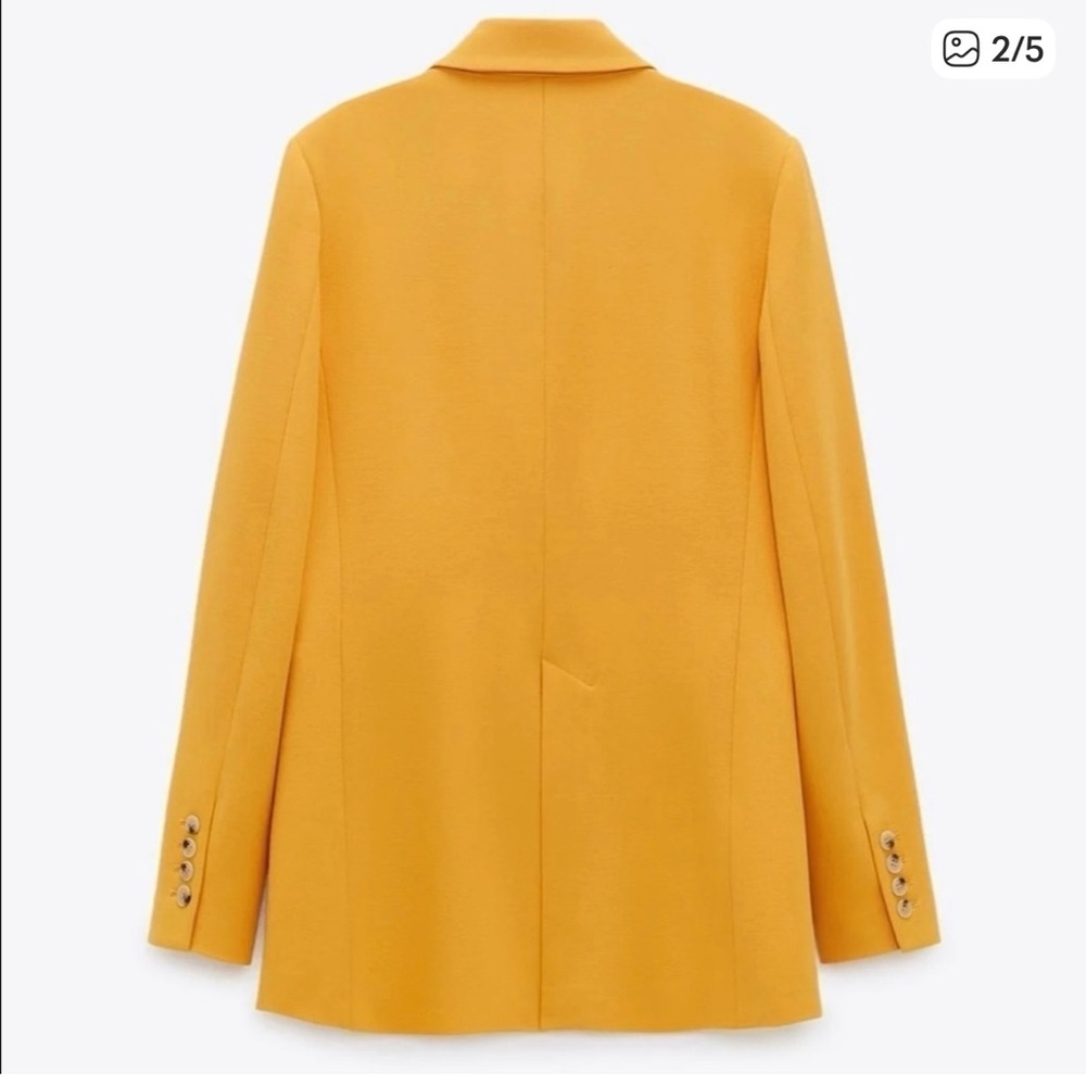 Zara Women's Mustard Blazer - Picture 2 of 5